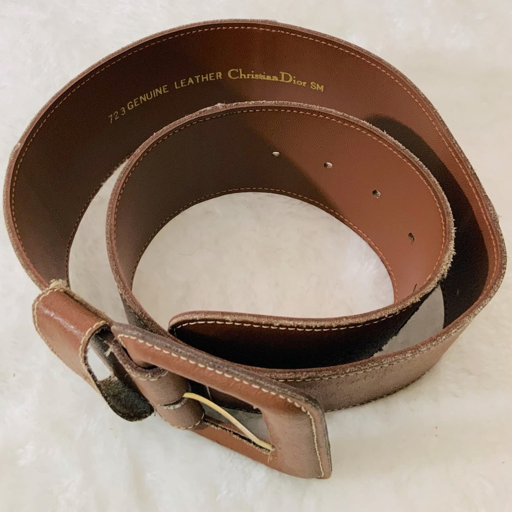Christian Dior VINTAGE Leather Statement Belt - Picture 8 of 9